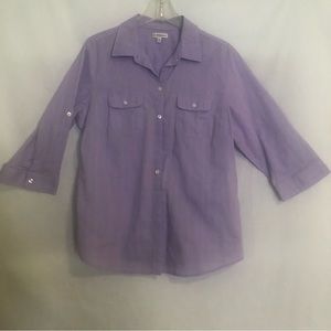 Croft & Barrow  light purple extra large sleeve length 17 inches can roll up